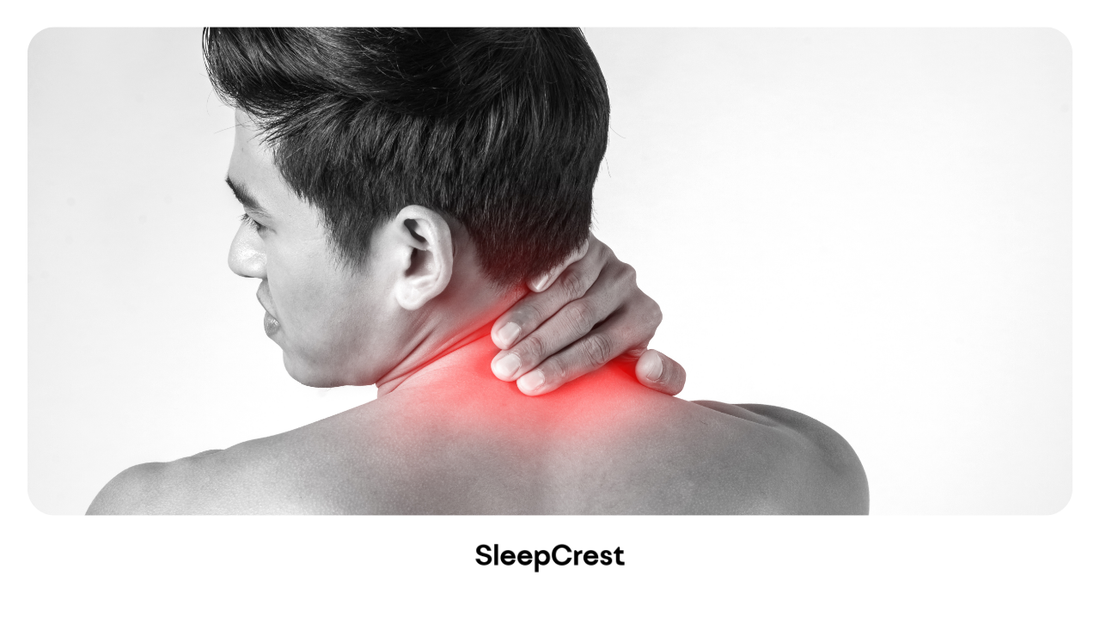 Person relaxing at home with a neck reset pillow after a long screen-heavy day.